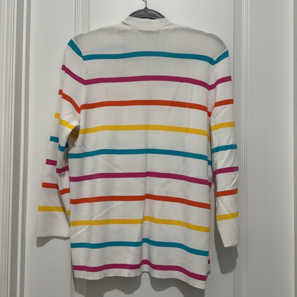 Women’s RED multicolored open cardigan - XL - NWOT - Picture 4 of 4